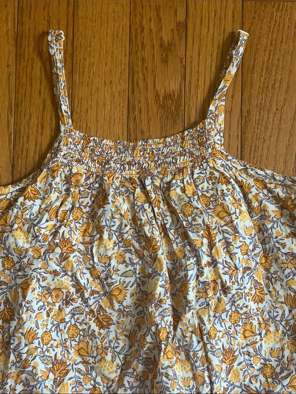 Old Navy White and Yellow Floral Tiered Sundress for Kids
